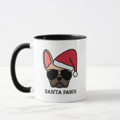 Flamme de Noël Fawn French Bulldog Mug (Gauche)