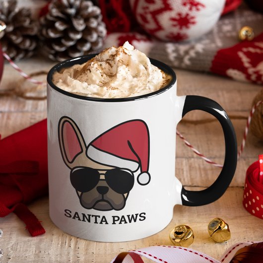 Flamme de Noël Fawn French Bulldog Mug