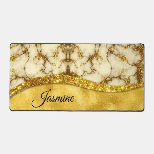 Flamme d'or parties scintillant marbre art Personn (Recto)