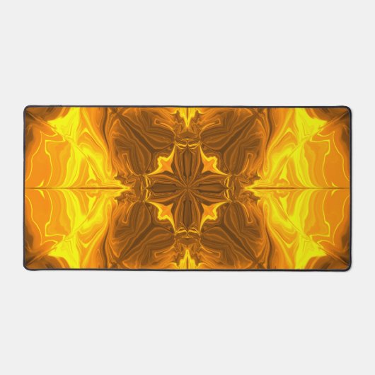 Flamme Dorée Kaléidoscope Art Fractal (Recto)