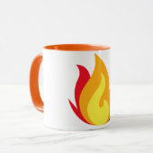Flamme Emoji café Mug (Devant gauche)