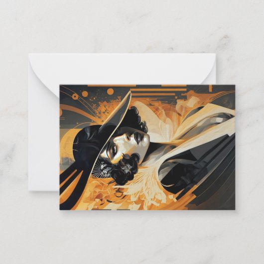 Flamme femme, art déco, vol 3 - Carte de lecture (Devant)