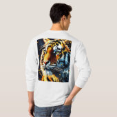 "Flamme grinçante - T-shirt Lion majestueux" (Dos entier)