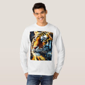 "Flamme grinçante - T-shirt Lion majestueux" (Devant entier)