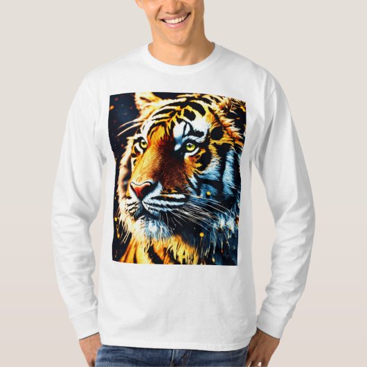 "Flamme grinçante - T-shirt Lion majestueux" (Devant)