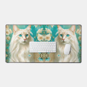 Flamme Lynx Point Siamese Miroir Portrait Art (Clavier et souris)