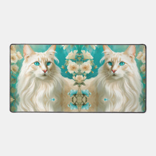 Flamme Lynx Point Siamese Miroir Portrait Art