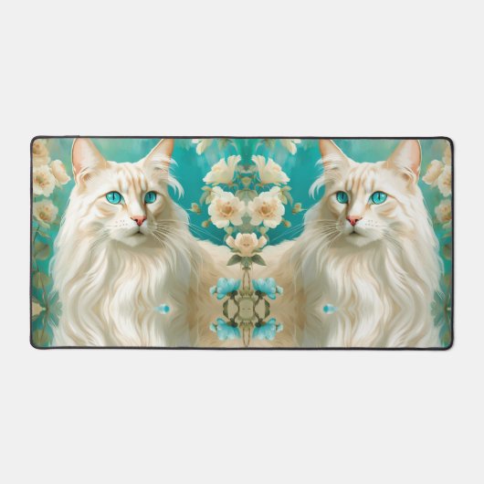 Flamme Lynx Point Siamese Miroir Portrait Art (Recto)