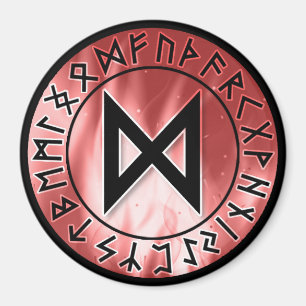 Flamme Runes, Rouge [24. Dagaz] Magnet