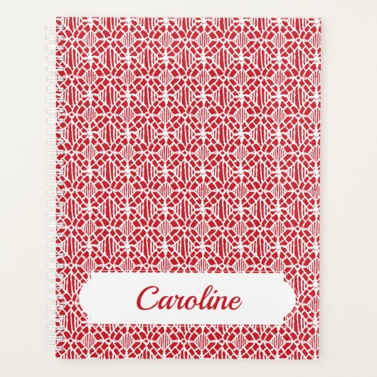 Flamme Scarlett Avec Motif Crochet Blanc (Devant)