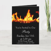 Flamme sur le feu Invitation de la partie f (Devant)