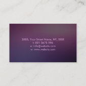 Flamme violette - Carte de visite de flamme violet (Dos)