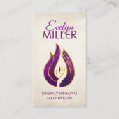 Flamme violette - Carte de visite de flamme violet (Devant)
