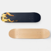 Flammen Flamme Flame Flames Feuer Fire blue Skateboard (Horizontaal)