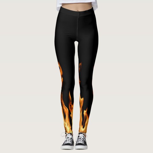 Flammen – Flamme – Flame – Flames – Feuer – Fire L Leggings (Voorkant)
