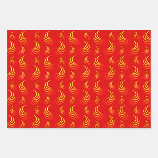 Flammen Geschenkpapierset Packpapier Blatt Inpakpapier Vel (Voorkant)