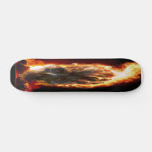 Flammender-Totenkopf-Skateboard Skateboard (Horizontaal)