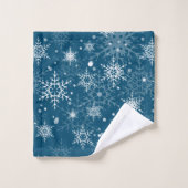 Flammes à neige blanches (Gant de toilette)