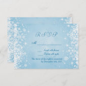 Flammes blanches sur le bleu argenté RSVP Invitati (Devant / Derrière)