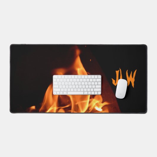 Flammes chaudes éclatantes Photographique Noir (Clavier et souris)