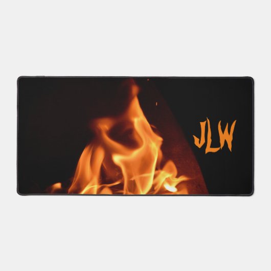 Flammes chaudes éclatantes Photographique Noir (Recto)