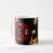 Flammes de corps de sapeurs-pompiers de la tasse | (Devant gauche)