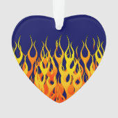 Flammes de course classique sur bleu marine (devant)