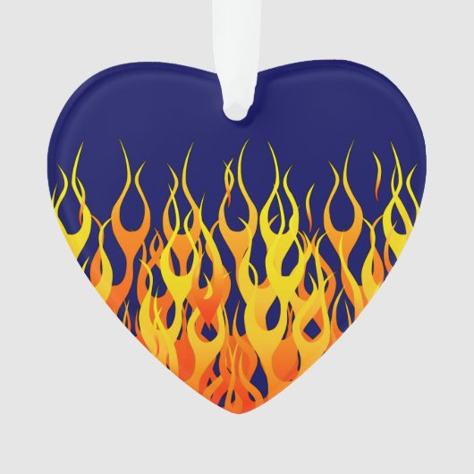 Flammes de course classique sur bleu marine (devant)