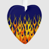 Flammes de course classique sur bleu marine (devant)