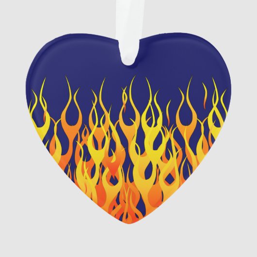 Flammes de course classique sur bleu marine (dos)