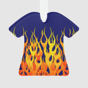 Flammes de course classique sur bleu marine