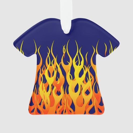 Flammes de course classique sur bleu marine (dos)