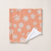 Flammes de neige blanches de 3 jours sur un arrièr (Gant de toilette)