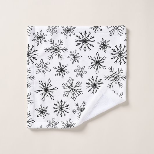 Flammes de neige blanches modernes Berries Pain de (Gant de toilette)