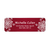 Flammes de neige blanches sur les Étiquettes de ad (Devant)