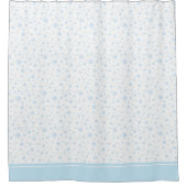 Flammes de neige bleu clair sur rideau de douche b (Devant)