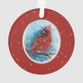 Flammes de neige cardinales de Noël en rouge ou bl (dos)