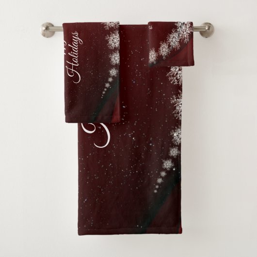 Flammes de neige Cristal de Noël Rouge Rustique (En situation)