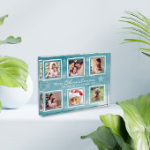 Flammes de neige de Noël en famille Bloc photo