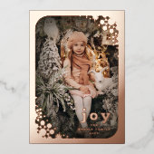 Flammes de neige d'hiver Cadre Joyeuses vacances É (Recto)