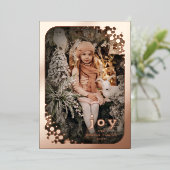 Flammes de neige d'hiver Cadre Joyeuses vacances É (Debout devant)