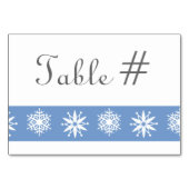 Flammes de neige d'hiver dans la carte de table Pé (Dos)