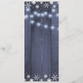 Flammes de neige d'hiver et lumières grange menu b (Dos)