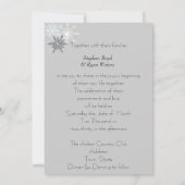 Flammes de neige d'hiver, invitations de mariage (Dos)
