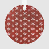 Flammes de neige d'hiver Nom photo Ornement de Noë (dos)