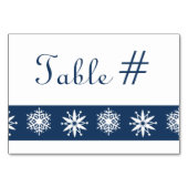 Flammes de neige d'hiver sur la carte de table Nav (Dos)