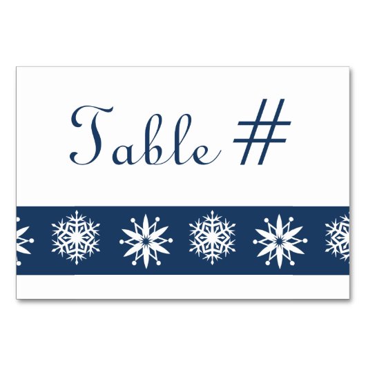 Flammes de neige d'hiver sur la carte de table Nav (Devant)