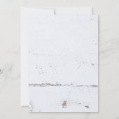 Flammes de neige en bois rustique Invitation à la  (Dos)