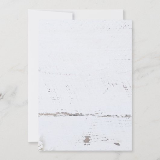 Flammes de neige en bois rustique Invitation à la (Dos)