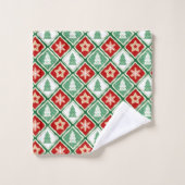 Flammes de neige et arbres de Noël Naples (Gant de toilette)